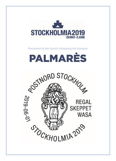 STOCKHOLMIA 2019 Palmarès
